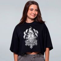 CROPPED OVERSIZED PRETO - NERD FUDIDO V2