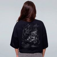 CROPPED OVERSIZED PRETO -  ABYSSAL