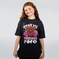 CAMISETA OVERSIZED PRETA - TREINA FOFO