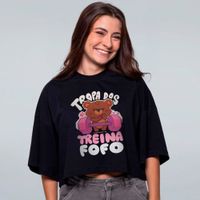 CROPPED OVERSIZED PRETO - TREINA FOFO