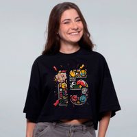 CROPPED OVERSIZED PRETO - WEBTV 15 ANOS