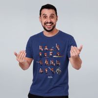 CAMISETA AZUL MARINHO - A LENDA DO HERÓI GAME ART