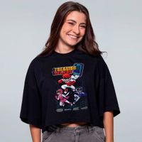 CROPPED OVERSIZED PRETO - FREAKING GAMERS