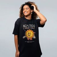 CAMISETA OVERSIZED PRETA - DESEMPODERE-SE