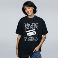CAMISETA OVERSIZED PRETA - CARTÃO