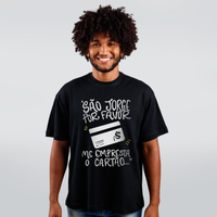 CAMISETA OVERSIZED PRETA - CARTÃO