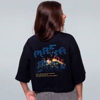CROPPED OVERSIZED PRETO - THE HEAT