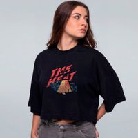 CROPPED OVERSIZED PRETO - THE HEAT