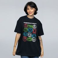CAMISETA OVERSIZED PRETA - TRAVEL STAMPS