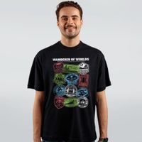 CAMISETA OVERSIZED PRETA - TRAVEL STAMPS