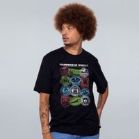CAMISETA PRETA - TRAVEL STAMPS