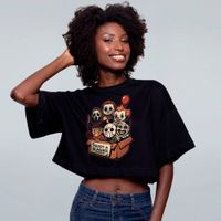 CROPPED OVERSIZED PRETO - ADOPT A SLASHER