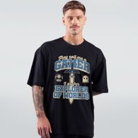 CAMISETA OVERSIZED PRETA - EXPLORER OF THE WORLDS