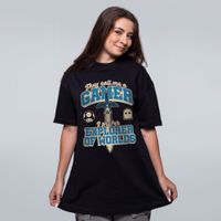 CAMISETA OVERSIZED PRETA - EXPLORER OF THE WORLDS
