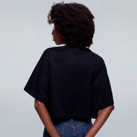 CROPPED OVERSIZED PRETO - DRINK COFFEE