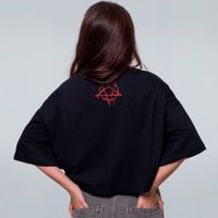 CROPPED OVERSIZED PRETO - IN BAD VIBES WE TRUST
