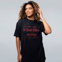 CAMISETA OVERSIZED PRETA - IN BAD VIBES WE TRUST