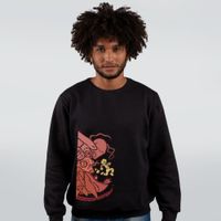 MOLETOM BÁSICO PRETO - NÃO OLHE PARA TRÁS