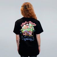 CAMISETA PRETA - FISHING FRIENDS COLORIDO