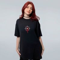 CAMISETA OVERSIZED PRETA - EN MEA CULPA