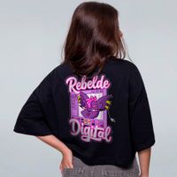 CROPPED OVERSIZED PRETO - REBELDE DIGITAL