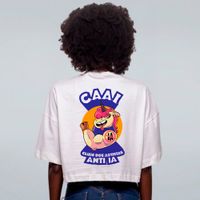 CROPPED OVERSIZED OFF WHITE - CLUBE ANTI IA