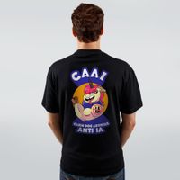 CAMISETA OVERSIZED PRETA - CLUBE ANTI IA
