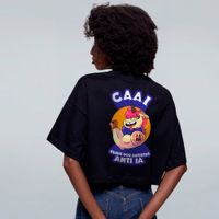 CROPPED OVERSIZED PRETO - CLUBE ANTI IA
