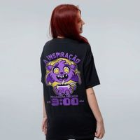 CAMISETA OVERSIZED PRETA - INSPIRAÇÃO DA MADRUGADA