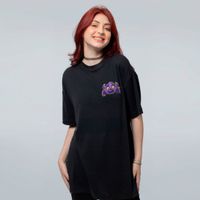 CAMISETA OVERSIZED PRETA - INSPIRAÇÃO DA MADRUGADA