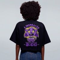 CROPPED OVERSIZED PRETO - INSPIRAÇÃO DA MADRUGADA