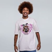 CAMISETA OVERSIZED OFF WHITE - UNIVERSO NATASHA PANDA