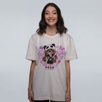 CAMISETA OFF WHITE - UNIVERSO NATASHA PANDA