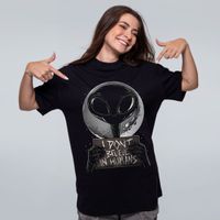 CAMISETA OVERSIZED PRETA - I DONT BELIEVE IN HUMANS