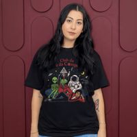 CAMISETA PRETA - CLUBE DA TEORIA DA CONSPIRAÇÃO