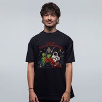 CAMISETA OVERSIZED PRETA - CLUBE DA TEORIA DA CONSPIRAÇÃO