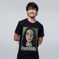 CAMISETA PRETA - REPTILIANA