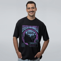 CAMISETA OVERSIZED PRETA - EFEITO MANDELA