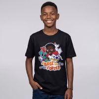 CAMISETA PRETA INFANTIL - A BASE VEM FORTE