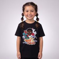CAMISETA PRETA INFANTIL - A BASE VEM FORTE
