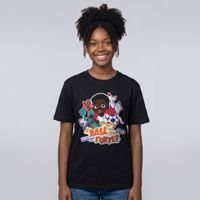 CAMISETA PRETA INFANTIL - A BASE VEM FORTE