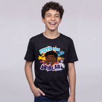 CAMISETA PRETA INFANTIL - FEITO PARA DRIBLAR