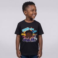 CAMISETA PRETA INFANTIL - FEITO PARA DRIBLAR