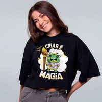 CROPPED OVERSIZED PRETO - MAGIA DA ARTE