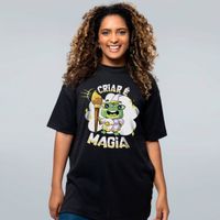 CAMISETA OVERSIZED PRETA - MAGIA DA ARTE