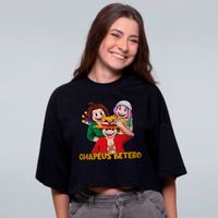 CROPPED OVERSIZED PRETO - TRIO BETERO