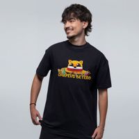 CAMISETA OVERSIZED PRETA - CHAPÉUS BETERO