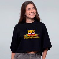 CROPPED OVERSIZED PRETO - CHAPÉUS BETERO