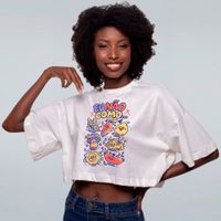 CROPPED OVERSIZED OFF WHITE - EU NÃO COMO