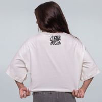CROPPED OVERSIZED OFF WHITE - OUÇANDO MÚSICA